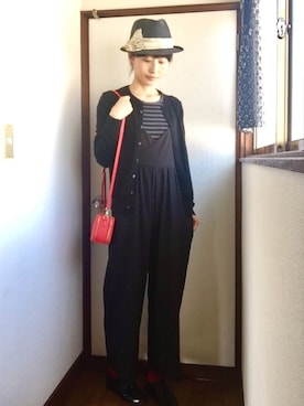 「Simplicite（サンプリシテ）のアイテム（オールインワン・サロペット）」を使った、komunonさん（レディース・166cm）の春コーディネート
