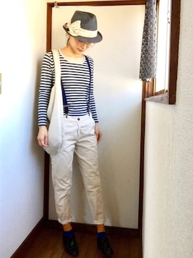 「present（プレゼント）のアイテム（シューズ）」を使った、komunonさん（レディース・166cm）の春コーディネート