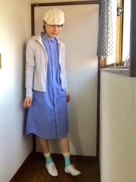 「ハンチング」｜「アイテム（バレエシューズ）」を使った、komunonさん（レディース・166cm）の春コーディネート