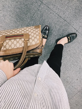 「GUCCI（グッチ）のアイテム」を使った、瀬戸晴加さん（レディース・158cm）の秋コーディネート