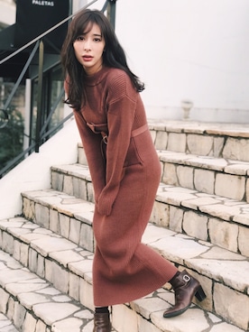 「FEMIND TOKYO」｜瀬戸晴加さん（レディース・158cm）の冬コーディネート