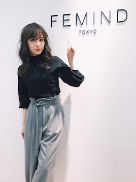 「FEMIND TOKYO」｜瀬戸晴加さん（レディース・158cm）の冬コーディネート