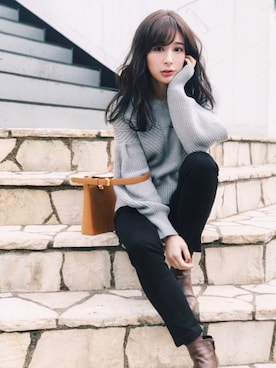 「FEMIND TOKYO」｜瀬戸晴加さん（レディース・158cm）の冬コーディネート