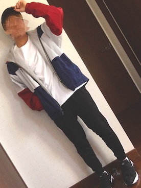 「KANGOL（カンゴール）のアイテム（ナイロンジャケット）」を使った、haru☻ 相互さん（メンズ・169cm）の秋コーディネート