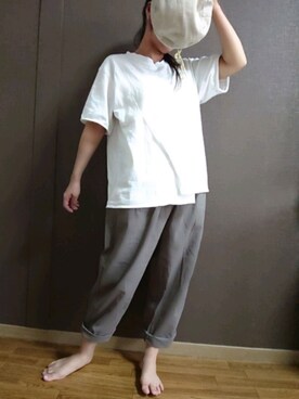 「sakishimatokyo」｜「アイテム（キャップ）」を使った、やすは🌱さん（レディース・148cm）の夏コーディネート