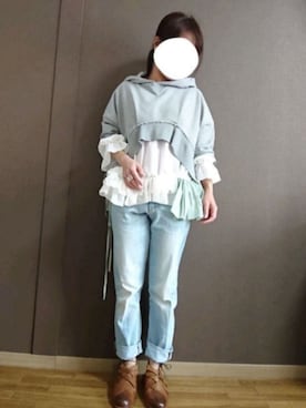 「sakishimatokyo（サキシマトーキョー）のアイテム（アクセサリー）」を使った、やすは🌱さん（レディース・148cm）の春コーディネート