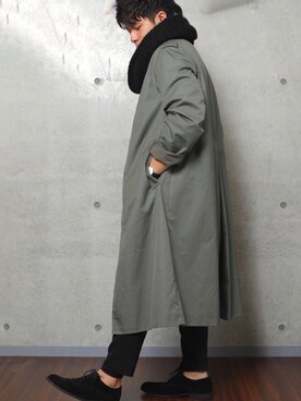 「アイテム（ステンカラーコート）」を使った、yukitoさん（メンズ・165cm・10代）の冬コーディネート
