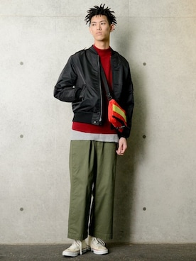 「MA1」｜WAIPERさん（メンズ・184cm）の冬コーディネート