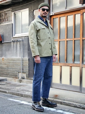 「ROTHCO（ロスコ）のアイテム（帽子）」を使った、WAIPERさん（メンズ・186cm）の冬コーディネート