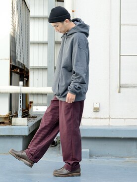 「ROTHCO（ロスコ）のアイテム（帽子）」を使った、WAIPERさん（メンズ・174cm）の冬コーディネート