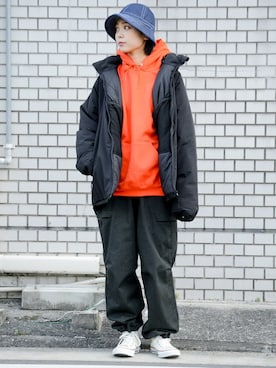 「level7」｜「アイテム（トップス）」を使った、WAIPERさん（レディース・167cm）の冬コーディネート