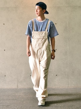 「WAIPER.inc（ワイパーインク）のアイテム（オールインワン・サロペット）」を使った、WAIPERさん（メンズ・174cm）の春コーディネート