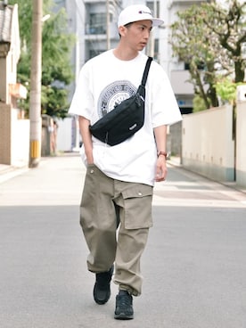 「Champion（チャンピオン）のアイテム（キャップ）」を使った、WAIPERさん（メンズ・174cm）の春コーディネート