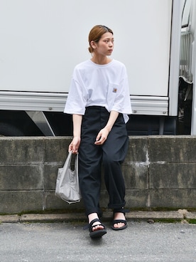 「白T」｜WAIPERさん（レディース・166cm）の夏コーディネート