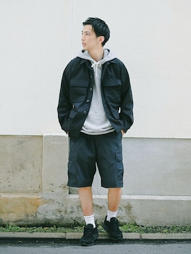 「スタッフセンバツ」｜「アイテム（ミリタリージャケット）」を使った、WAIPERさん（メンズ・174cm）の秋コーディネート