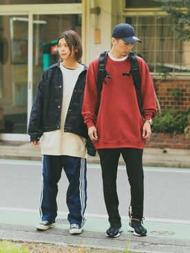 「WAIPER.inc（ワイパーインク）のアイテム（スウェット）」を使った、WAIPERさん（メンズ・174cm）の冬コーディネート