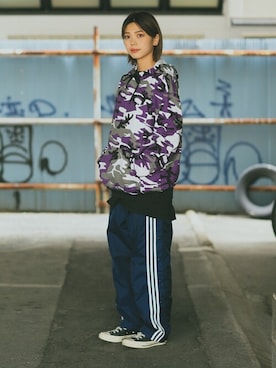 「ROTHCO（ロスコ）のアイテム（スウェット）」を使った、WAIPERさん（メンズ・174cm）の冬コーディネート