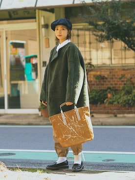 「アイテム（ミリタリージャケット）」を使った、WAIPERさん（レディース・166cm）の冬コーディネート