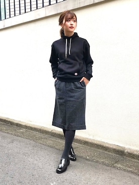 「Vincent et Mireille（バンソンエミレイユ）のアイテム」を使った、ST&DARD MADE. 中沢さん（レディース・160cm）の秋コーディネート