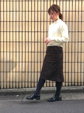 「Vincent et Mireille（バンソンエミレイユ）のアイテム」を使った、ST&DARD MADE. 中沢さん（レディース・160cm）の秋コーディネート