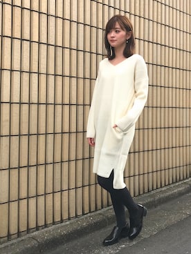 「Vincent et Mireille（バンソンエミレイユ）のアイテム」を使った、ST&DARD MADE. 中沢さん（レディース・160cm）の秋コーディネート