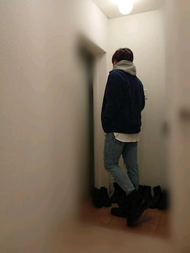 「UNIQLO（ユニクロ）のアイテム（ジャケット/アウター、ブルー系）」を使った、gariさん（メンズ・174cm）の秋コーディネート