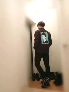 「UNIQLO（ユニクロ）のアイテム（パンツ、ブラック系）」を使った、gariさん（メンズ・174cm）の秋コーディネート