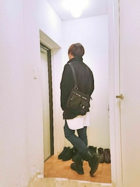 「M+RC Noirのアイテム（バッグ、ブラック系）」を使った、gariさん（メンズ・174cm）の秋コーディネート