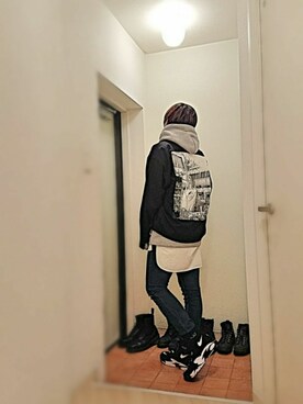 「F-LAGSTUF-F（フラグスタフ）のアイテム（ジャケット/アウター）」を使った、gariさん（メンズ・174cm）の冬コーディネート