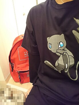 「fragmentのアイテム（Tシャツ/カットソー、ブラック系）」を使った、gariさん（メンズ・174cm）の冬コーディネート