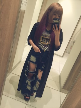 「FIG&VIPER（フィグアンドバイパー）のアイテム（サンダル）」を使った、もーさんさん（レディース・155cm）の夏コーディネート