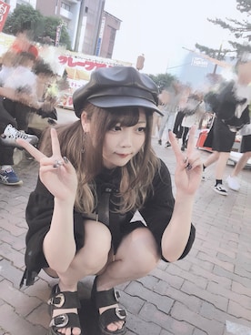 「FIG&VIPER（フィグアンドバイパー）のアイテム（サンダル）」を使った、もーさんさん（レディース・155cm）の夏コーディネート