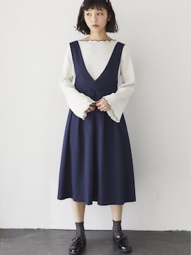 「通販」｜「アイテム（ワンピース/ドレス）」を使った、andronlineshopさん（レディース・165cm）の冬コーディネート