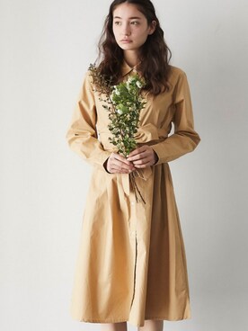 「通販」｜「アイテム（シャツワンピース）」を使った、andronlineshopさん（レディース・165cm）の春コーディネート