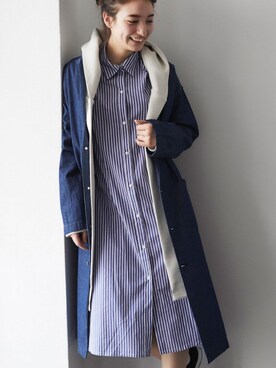 「通販」｜「アイテム（ジャケット/アウター）」を使った、andronlineshopさん（レディース・165cm）の春コーディネート