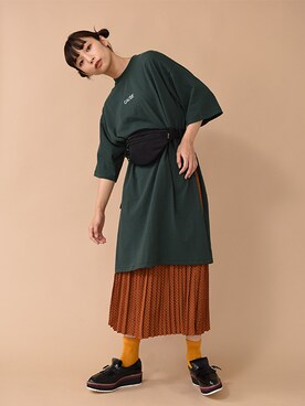 「みどり」｜「アイテム（ワンピース/ドレス）」を使った、andronlineshopさん（レディース・166cm）の秋コーディネート