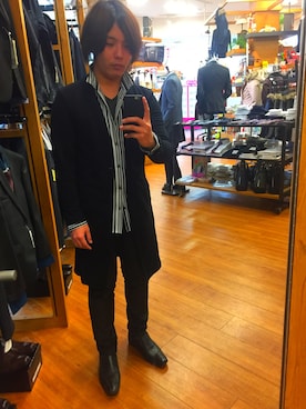 亀割智秋　さん（メンズ・170cm）の冬コーディネート