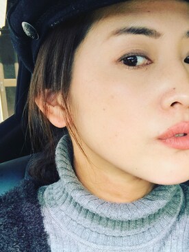 「リップ」｜「アイテム（帽子）」を使った、nevelさん（レディース・167cm）の冬コーディネート
