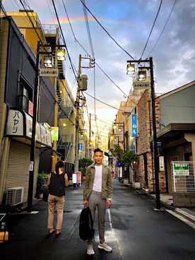 「HUGO BOSS（ヒューゴボス）のアイテム（パンツ）」を使った、Max Linさん（メンズ・173cm）の夏コーディネート