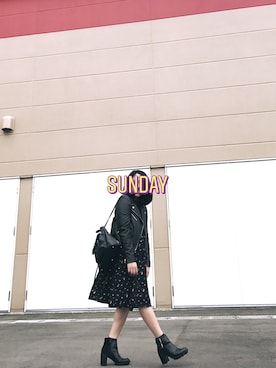 「autumn look」｜「アイテム（ライダースジャケット）」を使った、sarahcatさん（レディース・152cm）の秋コーディネート