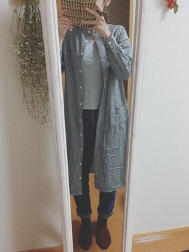 「黒×デニム」｜「アイテム（その他）」を使った、し ば  ち ゃ んさん（レディース・158cm）の春コーディネート
