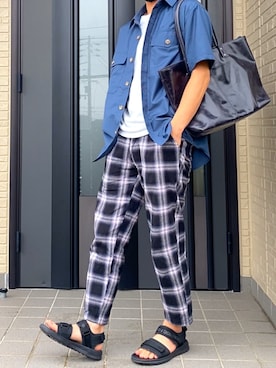 「DOCHE」｜烏龍茶さん（メンズ・170cm）の夏コーディネート