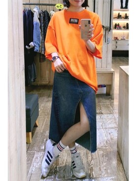 「5（ファイブ）のアイテム（スカート）」を使った、K.さん（レディース・162cm）の冬コーディネート