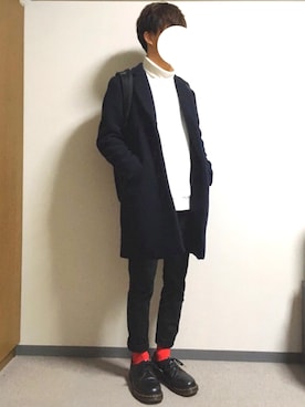 「大晦日」｜「アイテム（チェスターコート）」を使った、りょうたさん（メンズ・169cm）の冬コーディネート