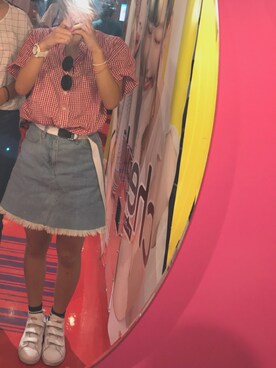 美加さんの「WEGO/5ポケットフリンジAラインスカート」を使ったコーディネート