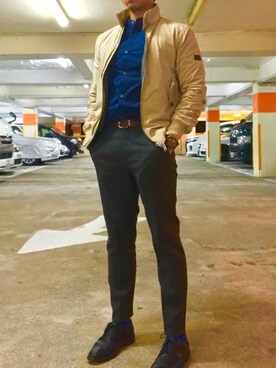 「TOMMY HILFIGER」｜「アイテム（ナイロンジャケット）」を使った、Willさん（メンズ・171cm）の春コーディネート