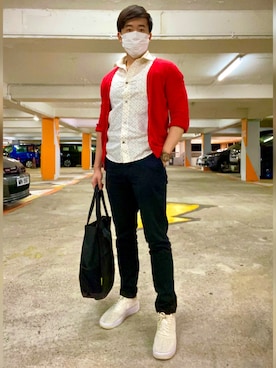 「H&M（エイチ・アンド・エム）のアイテム（カーディガン/ボレロ）」を使った、Willさん（メンズ・171cm）の冬コーディネート