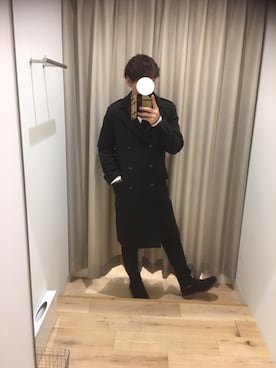 「H&M（エイチ・アンド・エム）のアイテム（ダウンジャケット/コート）」を使った、akiさん（メンズ・176cm）の冬コーディネート
