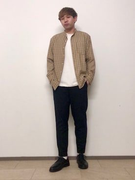 「秋のカフェオレコーデ」｜「アイテム（その他）」を使った、akiさん（メンズ・177cm）の秋コーディネート