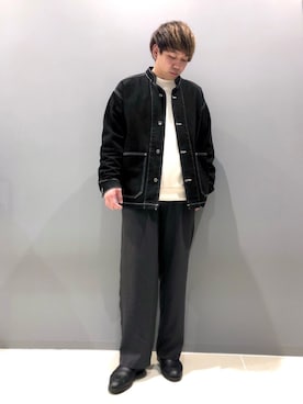 「スウエット」｜「アイテム（その他アウター）」を使った、akiさん（メンズ・177cm）の冬コーディネート
